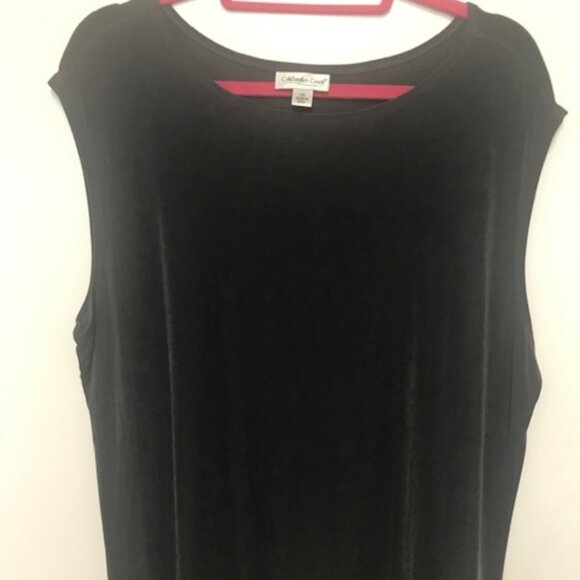 Georgeous Coldwater Creek Tank Slinky Acetate Travel Smokey Gray Tank. 1X - Picture 1 of 3